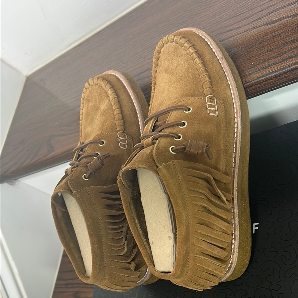 Rebecca Minkoff x Sperry Collab. Women’s Brown Fringe Chukka Suede Booties,9.5M - Picture 11 of 13